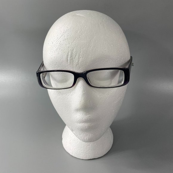 Prada Eyeglasses VPR ZXN 101 Dark Purple Rectangular Frame Italy - Picture 1 of 13